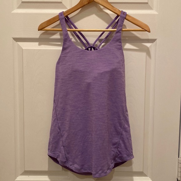 Size 4, Purple LuLulemon Tank, built-in Bra - Picture 1 of 4